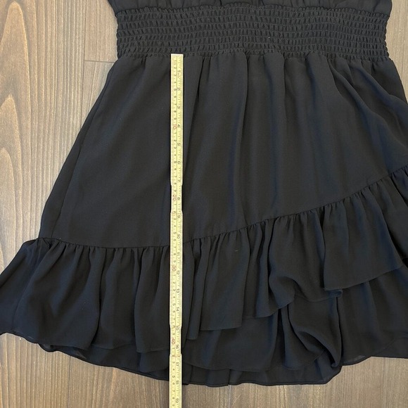 MICHAEL Michael Kors‎ Dress Women's Large Black Ruffled Faux Wrap Mini - Picture 14 of 16